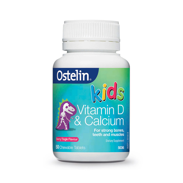 澳洲Ostelin Kids 儿童钙+VD维咀嚼片50粒小恐龙钙